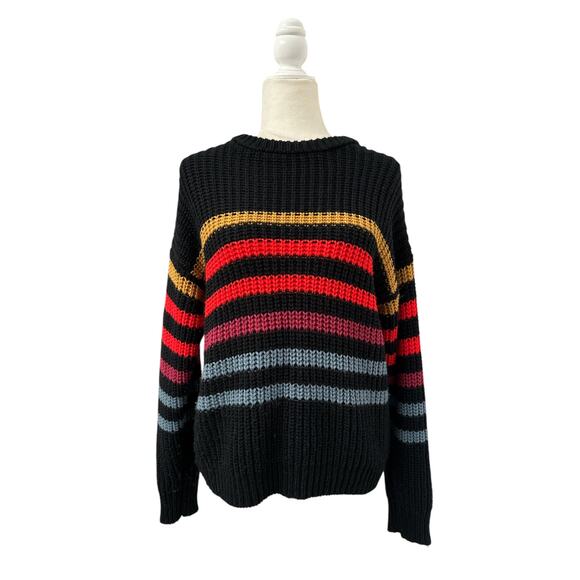 Volcom Move On Up Womens Knit Striped Sweater Size Small - Picture 1 of 9